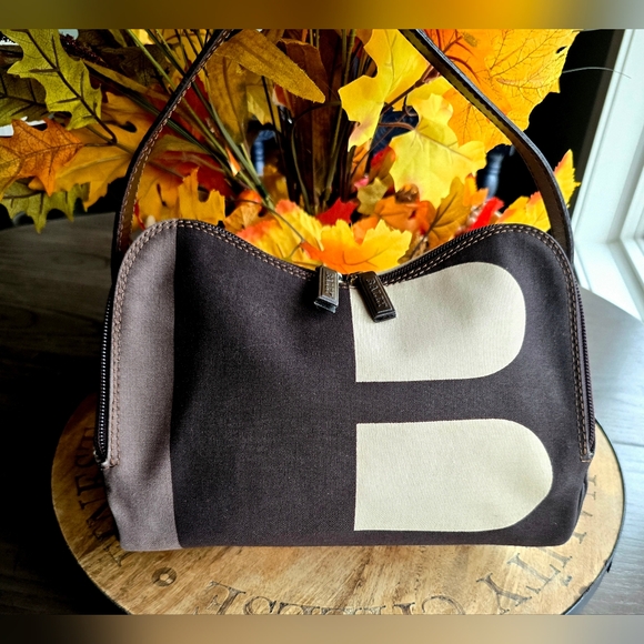 Bally Rare Canvas Abstract B-Logo Small Shoulder Handbag - Picture 15 of 15